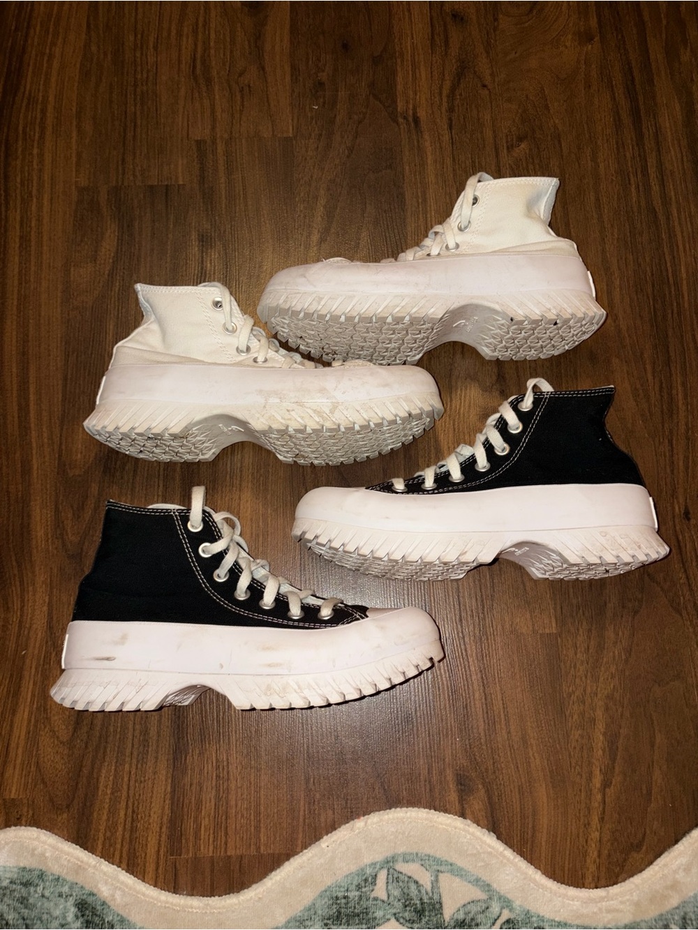 Converse Platform High Top Sneakers - Black & White - Picture 4 of 4